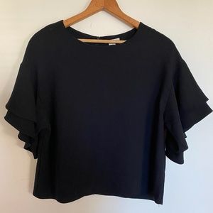 H&M Flutter Sleeve Blouse